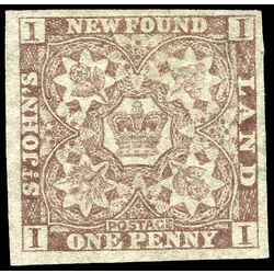 newfoundland stamp 15ac 1861 third pence issue 1d 1861 m vf ng 005