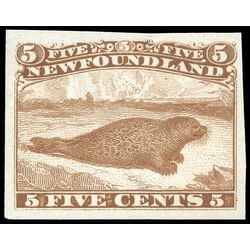 newfoundland stamp 25pi harp seal 5 1866