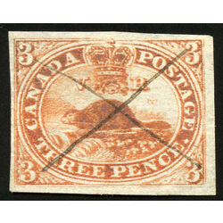 canada stamp 4d beaver 3d 1852 u vf 004