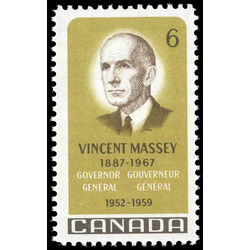 canada stamp 491 vincent massey 6 1969