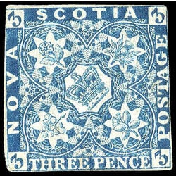 nova scotia stamp 3 pence issue 3d 1851