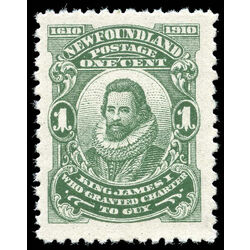 newfoundland stamp 87xvii king james i 1 1910