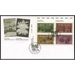 canada stamp 1301a second world war 1940 1990 fdc ul 002