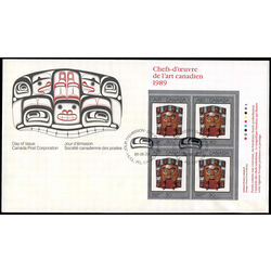 canada stamp 1241 ceremonial frontlet 50 1989 fdc 001