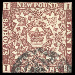 newfoundland stamp 1 1857 first pence issue 1d 1857 u f 009