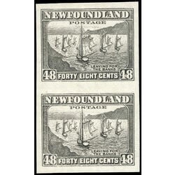 newfoundland stamp 266 fishing fleet 48 1943 pair proof mvf 001