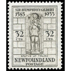 newfoundland stamp 225ii gilbert statue at truro 32 1933 m f vf 001