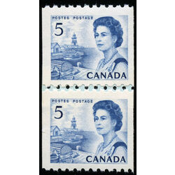 canada stamp 468 pair queen elizabeth ii 1967 M VFNH PASTE UP 003