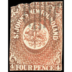 newfoundland stamp 4 pence first issue 4d 1857 U FIL 003