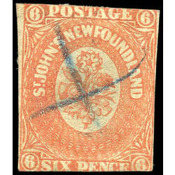 newfoundland stamp 13 1860 second pence issue 6d 1860 u vg 015