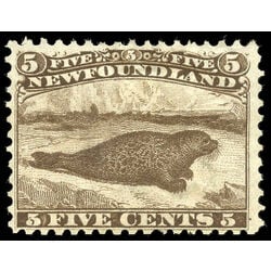 newfoundland stamp 25 harp seal 5 1866