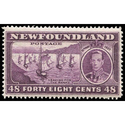 newfoundland stamp 243ii fishing fleet 48 1937