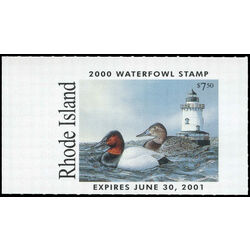 us stamp rw hunting permit rw ri12 rhode island canvasbacks 7 50 2000