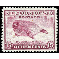 newfoundland stamp 262 harp seal pup 15 1943 m vfog 001