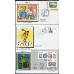 6 canada fdc with colorano silk cachets