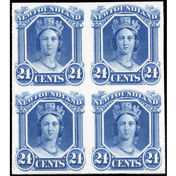 newfoundland stamp 31pi queen victoria 24 1866 m vf block 001