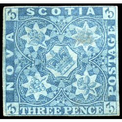 nova scotia stamp 2 pence issue 3d 1851 u vf 007