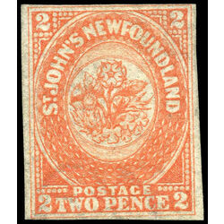 newfoundland stamp 11i 1860 second pence issue 2d 1860 m f 002