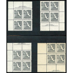 canada plate blocks 1954 gannet issue