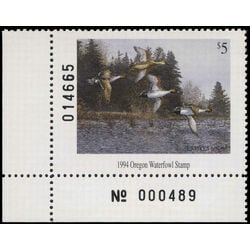 us stamp rw hunting permit rw or12 oregon pintails 5 1994