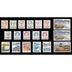 canada complete definitives set 1973 1977 mint