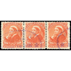 canada stamp 46 queen victoria 20 1893 U F STRIP 022