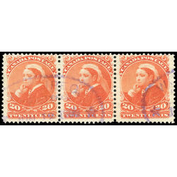canada stamp 46 queen victoria 20 1893 U F STRIP 022