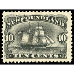 newfoundland stamp 59 schooner 10 1887 m f ng 010