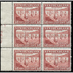 newfoundland stamp 266 fishing fleet 48 1943 pb fnh 002