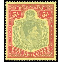 bermuda stamp 125a king george vi 5sh 1938