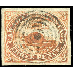 canada stamp 1 beaver 3d 1851 U XF 022