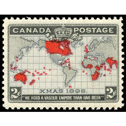 canada stamp 85 christmas map of british empire 2 1898 m vfnh 010