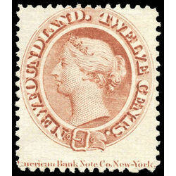 newfoundland stamp 28 queen victoria 12 1870 m f ng 010