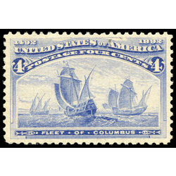us stamp postage issues 233 fleet of columbus ultramarine 4 1893