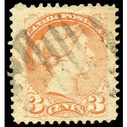 canada stamp 37 queen victoria 3 1873 u vf jumbo 010