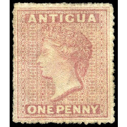 antigua stamp 2c queen victoria 1p 1863