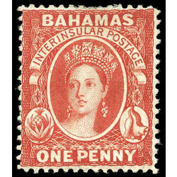 bahamas stamp 20 queen victoria 1p 1882 m vf 002