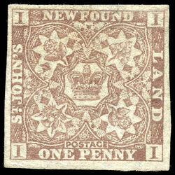 newfoundland stamp 15ac pence third issue 1d 1861 U VF 006