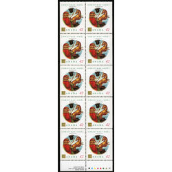 canada stamp bk booklets bk150 jouluvana 1992