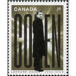 canada stamp 3195e leonard cohen standing 1 90 2019