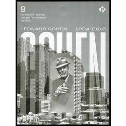 canada stamp bk booklets bk729 leonard cohen 2019