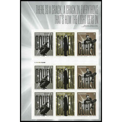 canada stamp bk booklets bk729 leonard cohen 2019