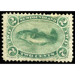 newfoundland stamp 24a codfish 2 1866 m vf 006