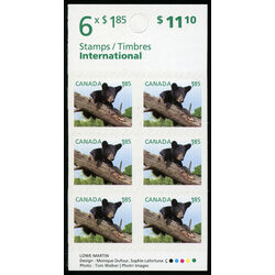 canada stamp bk booklets bk520 black bear 2013