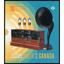 canada stamp bk booklets bk748 history of radio in canada 2020