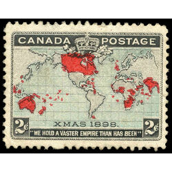 canada stamp 86 christmas map of british empire 2 1898 m vf 003