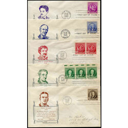 5 early united states first day covers