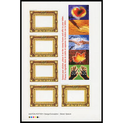 canada stamp bk booklets bk227 gold leaf picture frame 2000