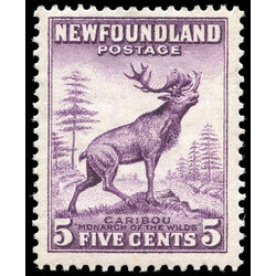 newfoundland stamp 191a caribou 5 1932 m fnh 002