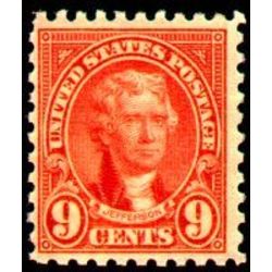 us stamp postage issues 590 jefferson 9 1923